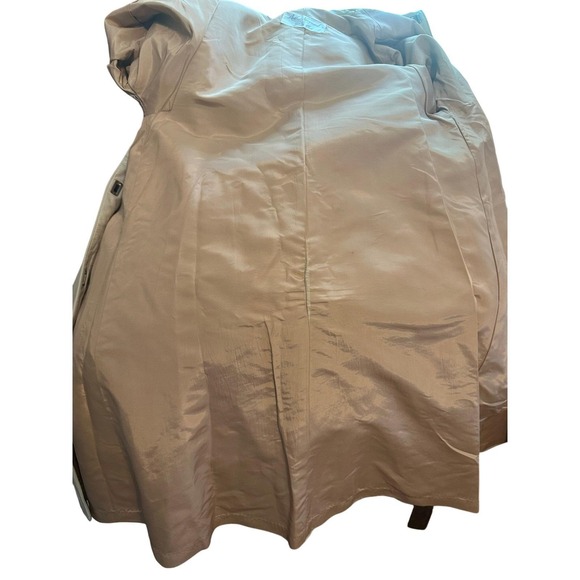 Arthur Norgard Birch Creek Vintage Leather Trench Coat Womens Beige Long - Picture 9 of 10